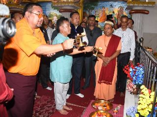 HCM PS TAMANG'S VISIT TO SHREE KRISHNA PRANAMI MANGALDHAM