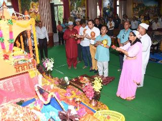 HCM PS TAMANG'S VISIT TO SHREE KRISHNA PRANAMI MANGALDHAM